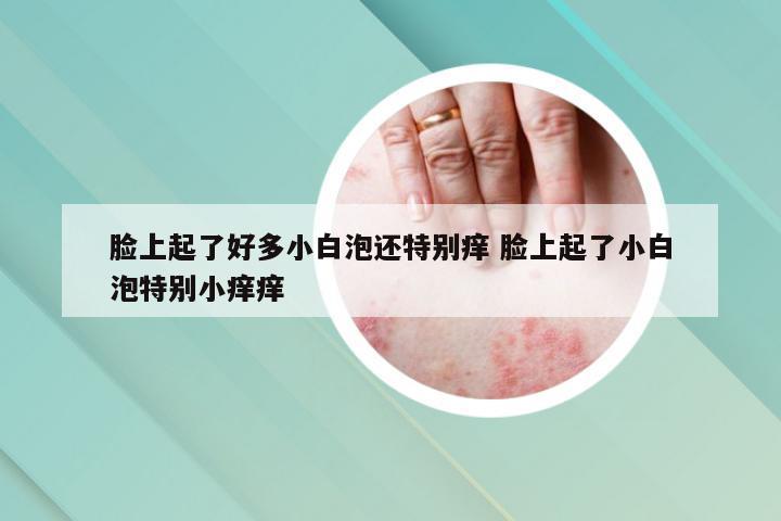 脸上起了好多小白泡还特别痒 脸上起了小白泡特别小痒痒