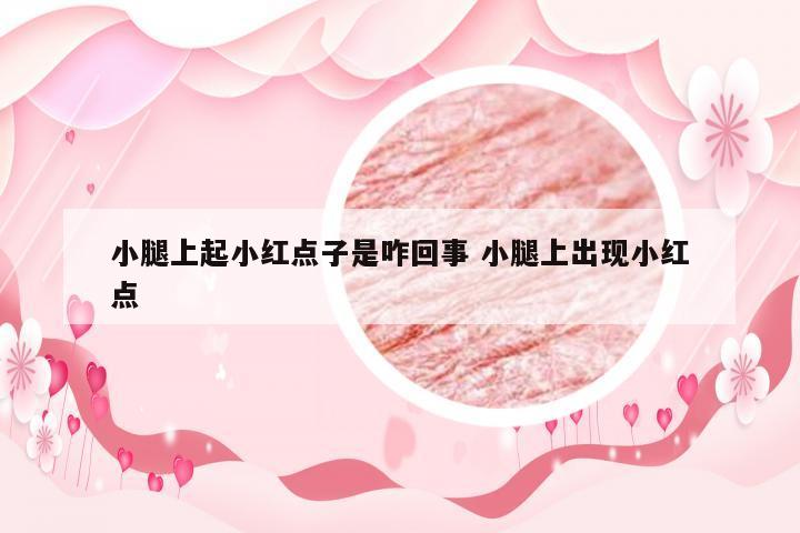 小腿上起小红点子是咋回事 小腿上出现小红点