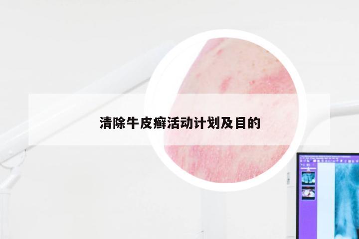 清除牛皮癣活动计划及目的