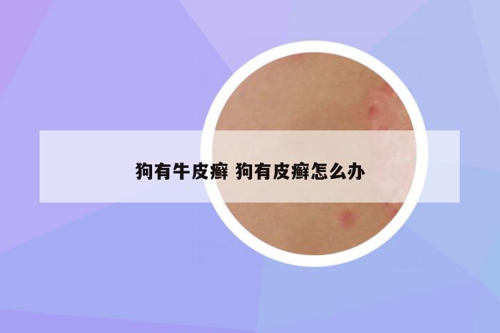 狗有牛皮癣 狗有皮癣怎么办